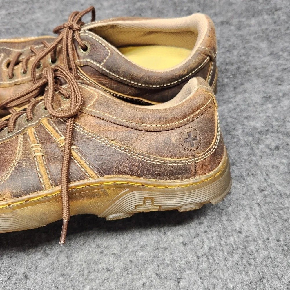 Dr Martens Mens KURT Brown Leather Oxford Shoes Lace Up Casual 13